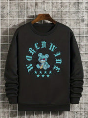 Bear Series Print Boys Casual Long Sleeve Sweatshirt