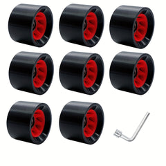 8 Pack Durable 95a Roller Skate Wheels with Bearings for Outdoor Skating