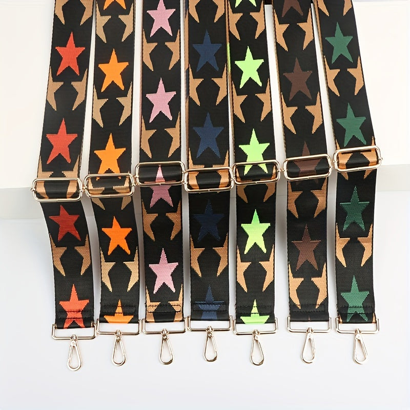 Stylish Star Pattern Bag Strap Adjustable Lightweight Shoulder Travel Accessory