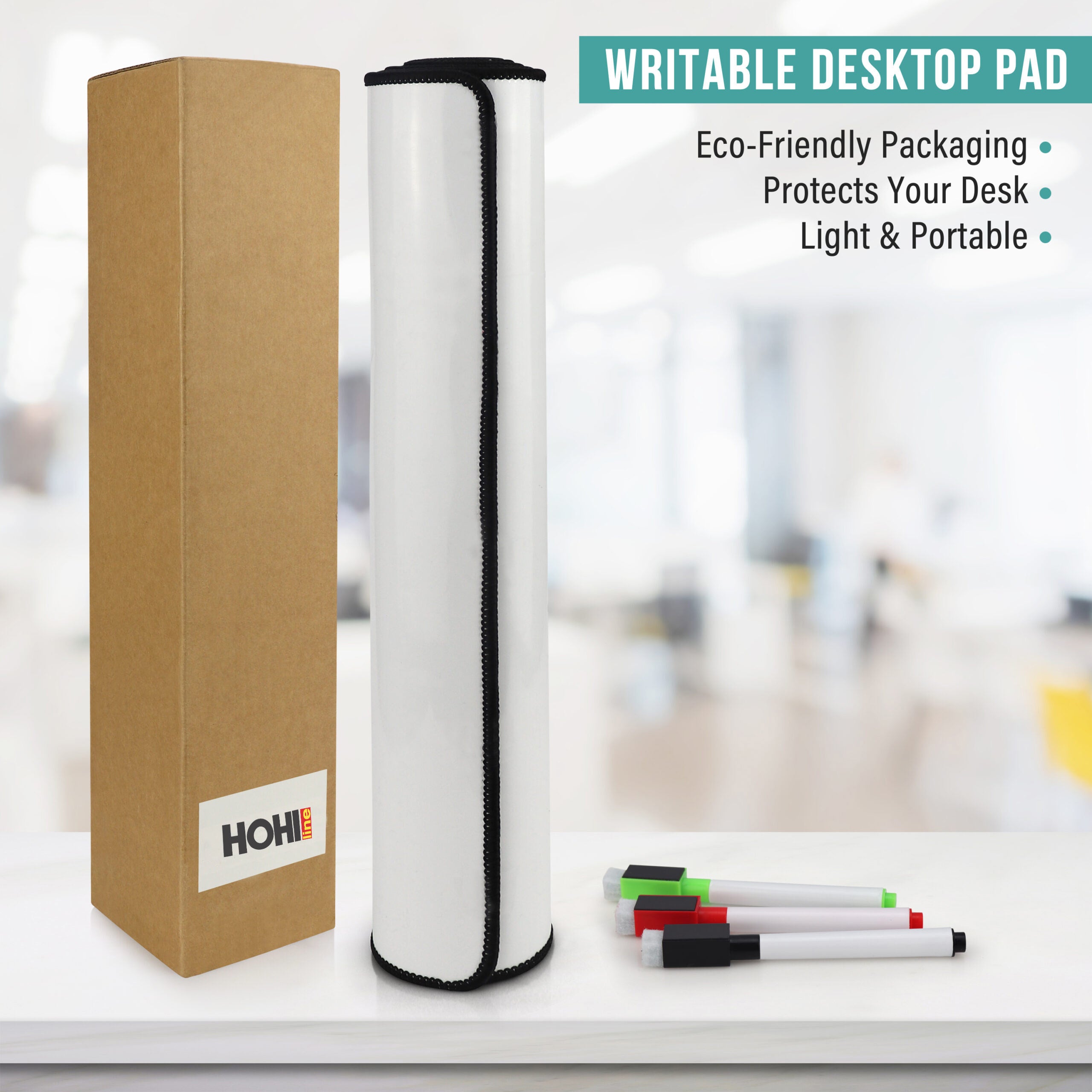Large Desk Pad Mouse Mat with Writable Surface for Office Organization