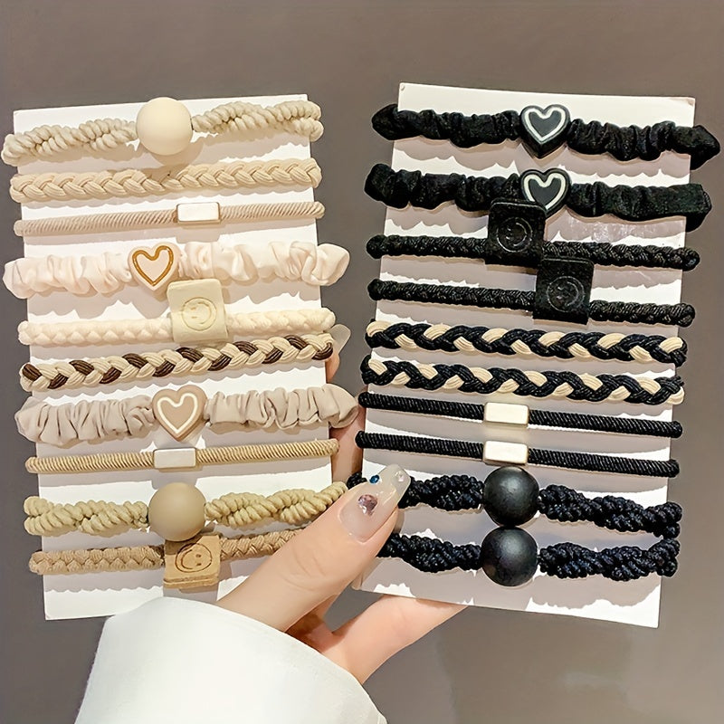 Heart Shaped Hair Rope Headband Retro Ponytail Holder Hair Tie Hair Beauty