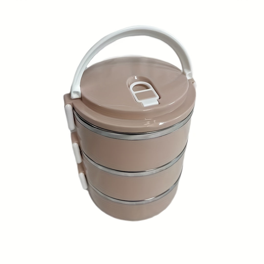 Stainless Steel 3 Layer Leak Proof Lunch Box Insulated Bento Box