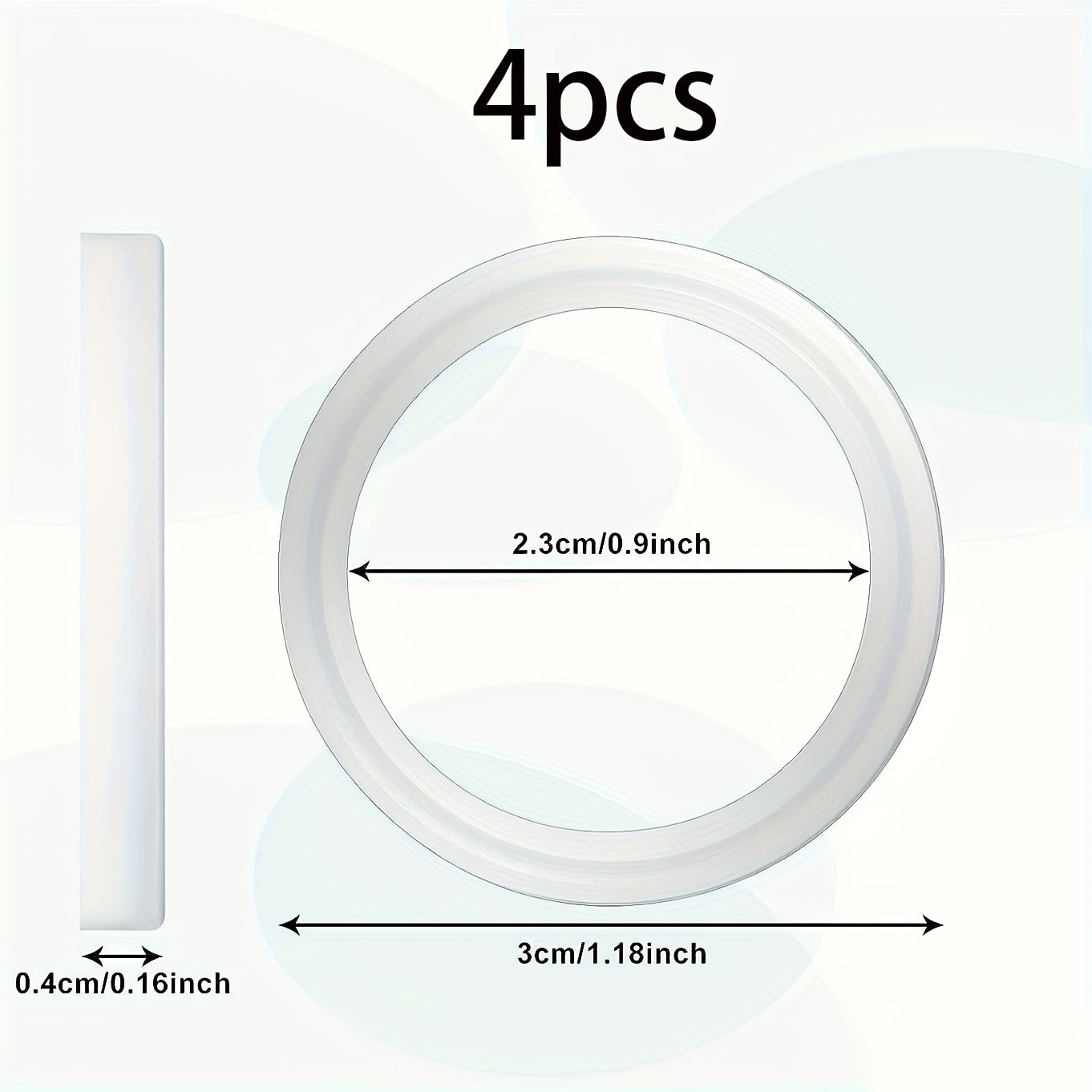 4pcs Silicone Seal Ring Leakproof Water Cup Gasket - Replacement Accessory