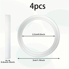 4pcs Silicone Seal Ring Leakproof Water Cup Gasket - Replacement Accessory