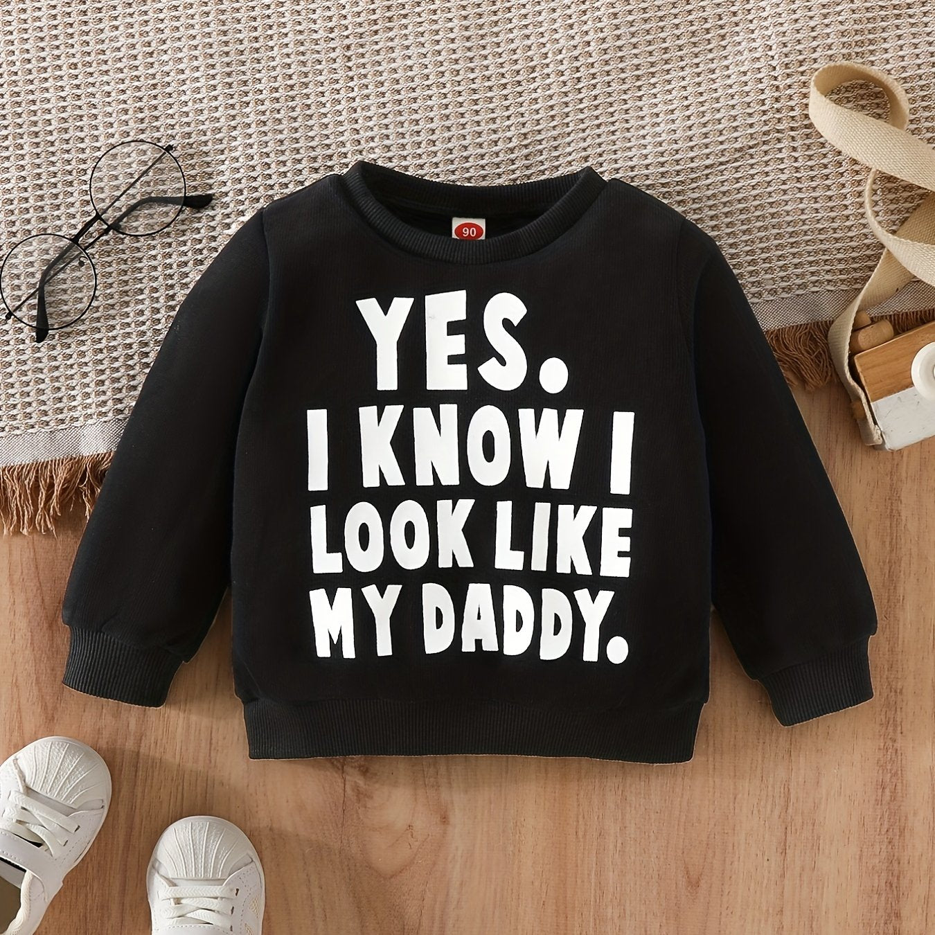 Kids Long Sleeve Sweatshirt Daddy's Look-alike