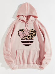 Graphic Print Hoodie Long Sleeve Casual Sweatshirt Women's Clothing