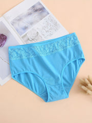 6 Pcs Lace Briefs High Waist Intimates Panties Women's Lingerie