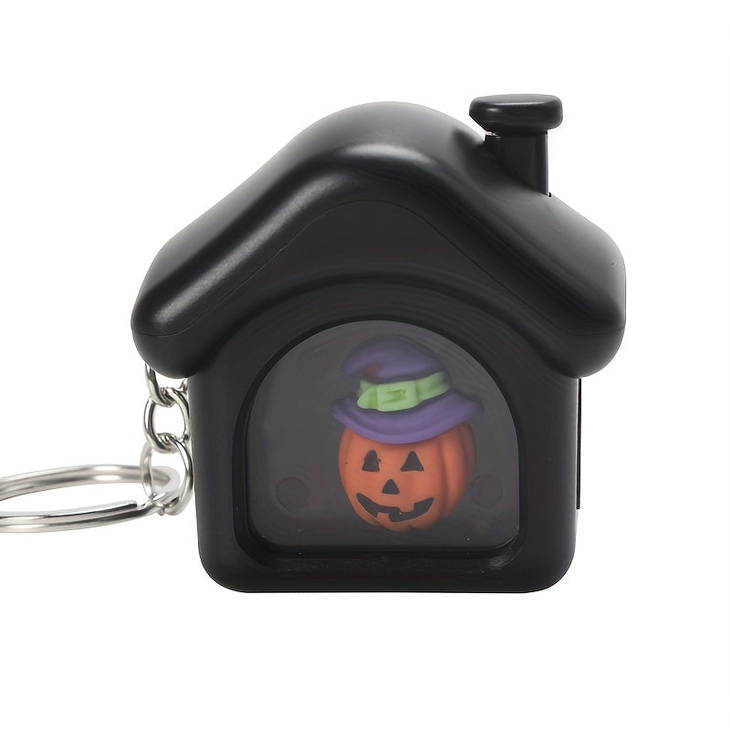 Cartoon Halloween Keychain Luminous Pumpkin Ghost Pendant Bag Ornament