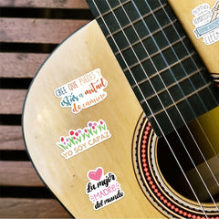 50pcs Spanish Inspirational Waterproof Stickers for Laptops Scrapbooks