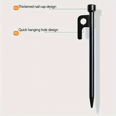 4pcs Outdoor Tent Pegs Canopy Fixed Pegs Reinforced Windproof Nails