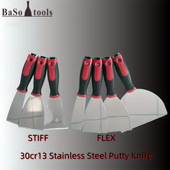 Stainless Steel Putty Scraper Plaster Shovel with Two Handles