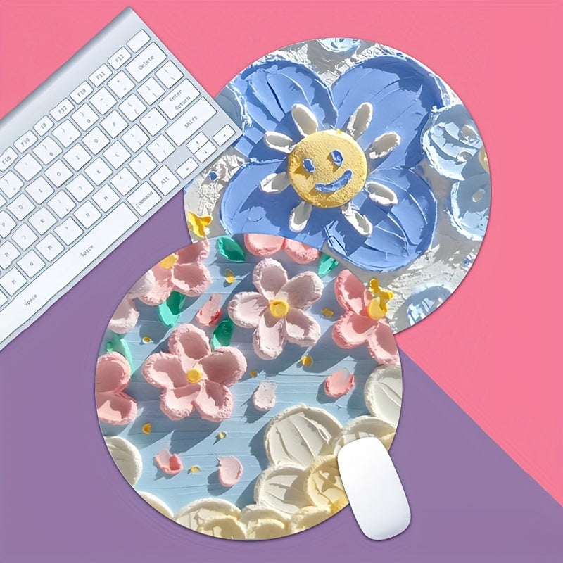 Flower Round Women's Mouse Pad