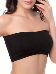 5pcs Strapless Bandeau Bras Soft Stretch Everyday Lingerie & Underwear