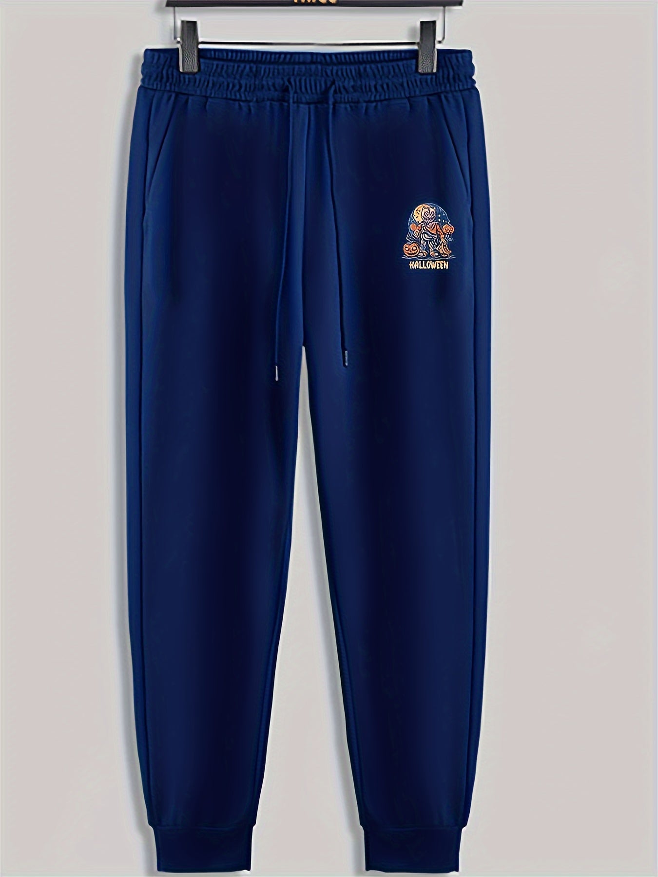 Halloween Pumpkin Print Men's Pants Sweatpants Loose Casual Trousers