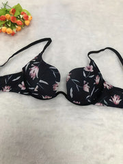 Floral Print Comfy Push Up Bra