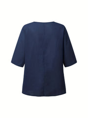 Retro Blouse Women's Plus Floral Print