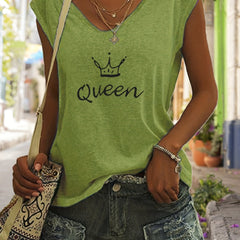 Sleeveless V Neck Tank Top for Women Summer Clothing