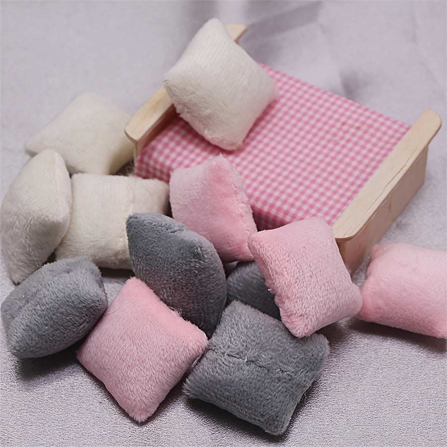Mini Dollhouse Home Pillow Model Ornament Micro Bedroom Scene Sofa Cushion