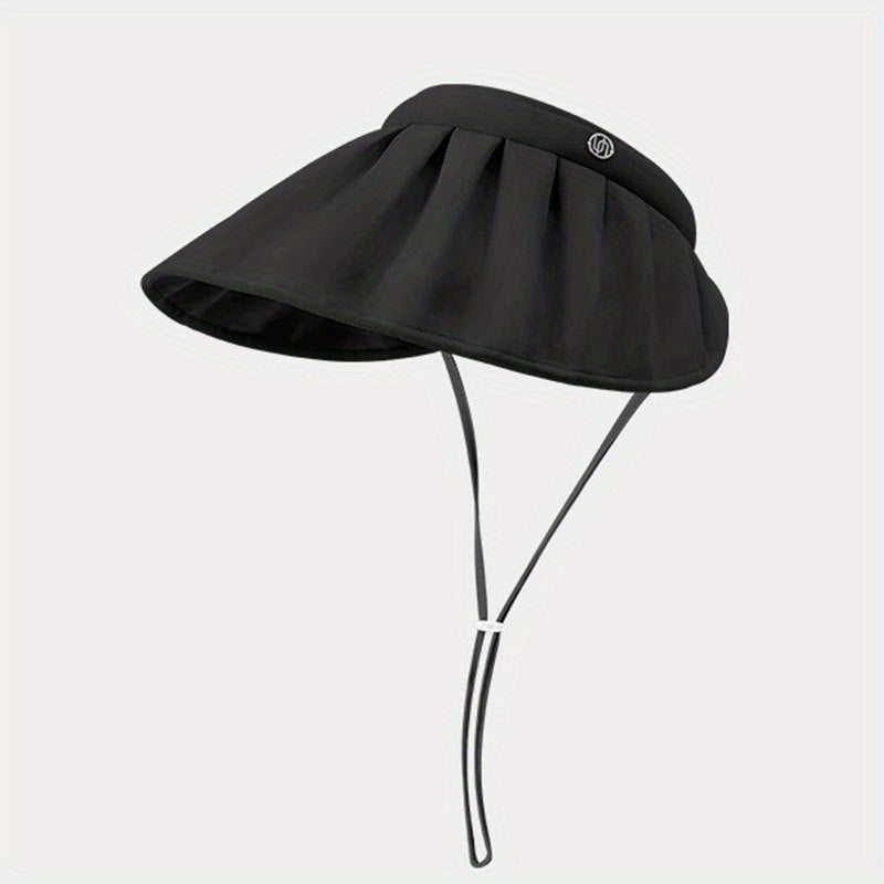 Women Ruched Detail Sun Protection Visor Hat for Spring & Summer