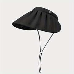 Women Ruched Detail Sun Protection Visor Hat for Spring & Summer
