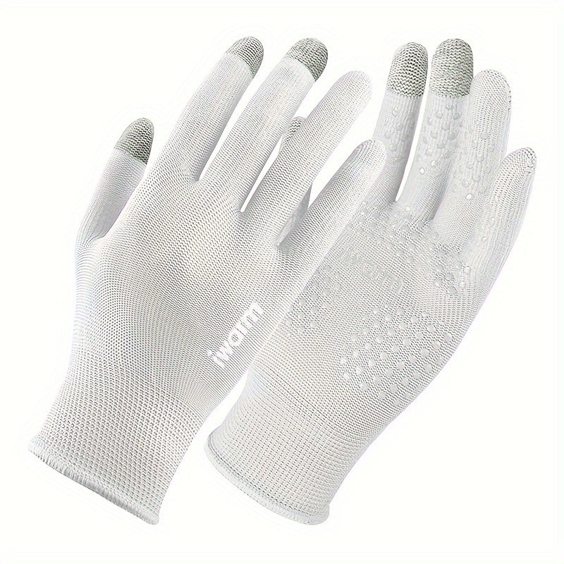 Men's Sunscreen Gloves Anti-slip Touch Screen Outdoor Mittens