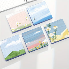 Convenience Landscape Stickers Set Office Student Memo Stationery 5 Styles