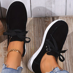 Women's Lightweight Casual Walking Shoes Low Top Lace Up Outdoor Travel Shoes