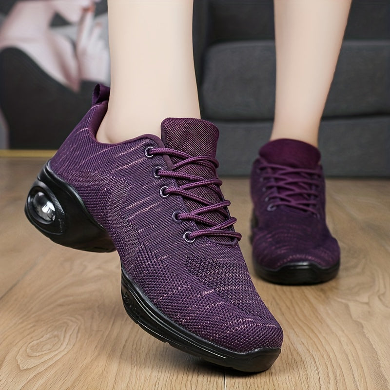 Women's Arch Support Lace Up Dance Shoes with Soft Sole