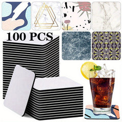 Sublimation Blank Rubber Coasters Heat Transfer Cup Mat
