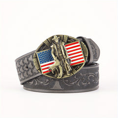 Vintage American Flag Equestrian Knight Western Belt