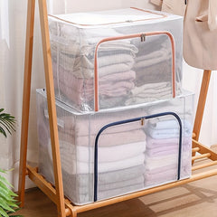 Foldable Storage Bag for Clothes Blankets Quilts Toys - Space Saving Organizer