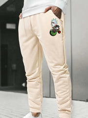Men's Smile Face Graphic Pants Casual Drawstring Sweatpants