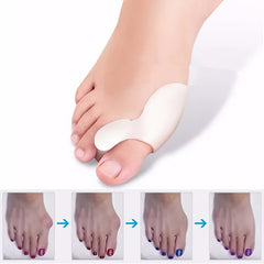 2pcs Hallux Valgus Silicone Toe Separator for Foot Care
