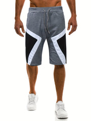 Men's Block Drawstring Shorts for Summer: Running, Basketball, Athletics