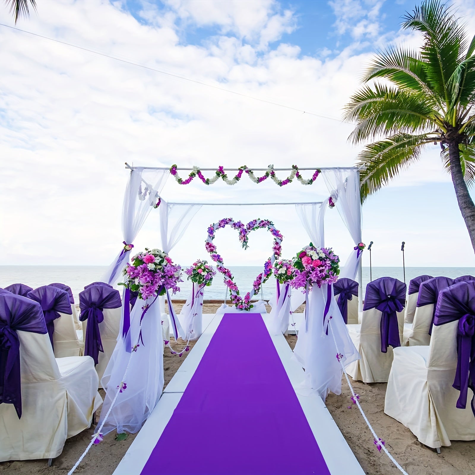 Purple Grass Aisle Carpet 1m Indoor Outdoor Decoration