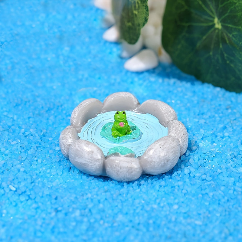 3pcs Christmas Mini Water Pool Pond Deco for Fairy Garden Mini Landscape