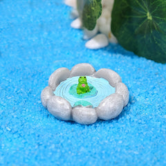 3pcs Christmas Mini Water Pool Pond Deco for Fairy Garden Mini Landscape