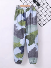 Boys Camo Style Letter Jogger Sweatpants