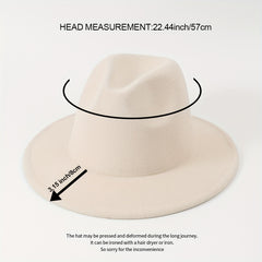 Candy Fedora Cap Cowboy Wide Brim Couple Jazz Hat Stylish Unisex Felt Hat