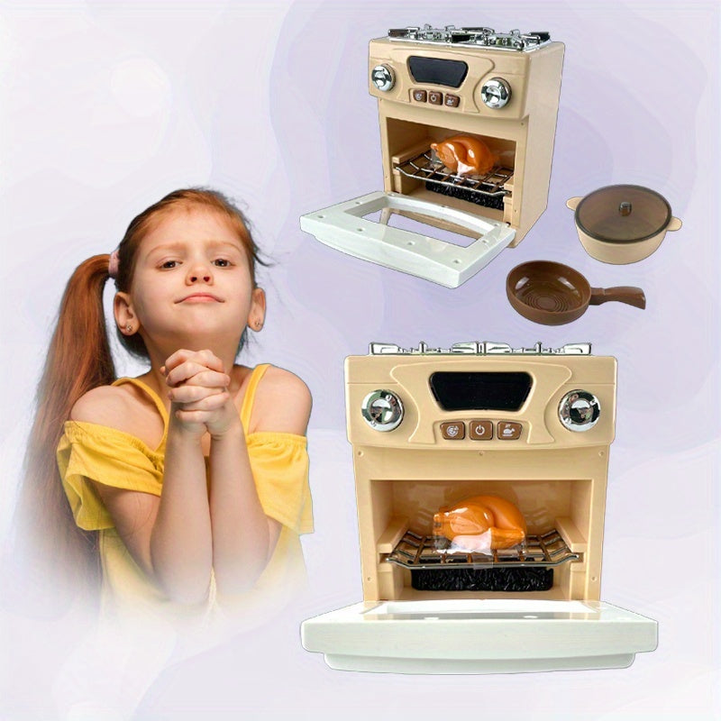 Kids Pretend Play Kitchen Set Oven Frying Pan Soup Pot Griddle Toy for Ages 3