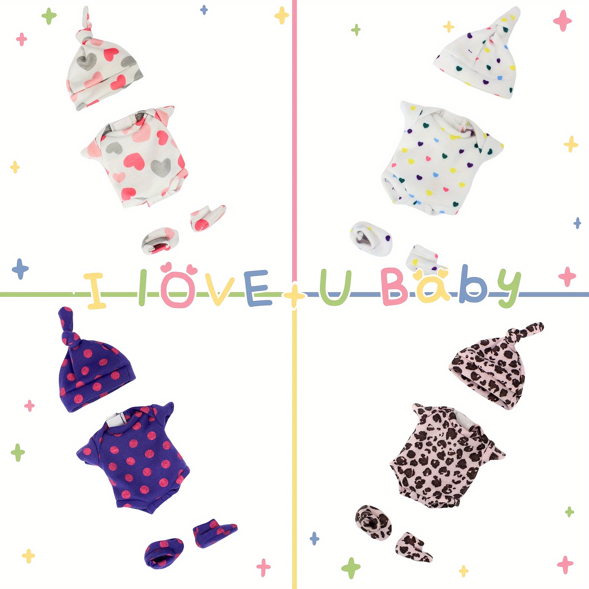 Cuddly Mini Reborn Doll Clothes Sets for Youngsters Dolls High Outfits