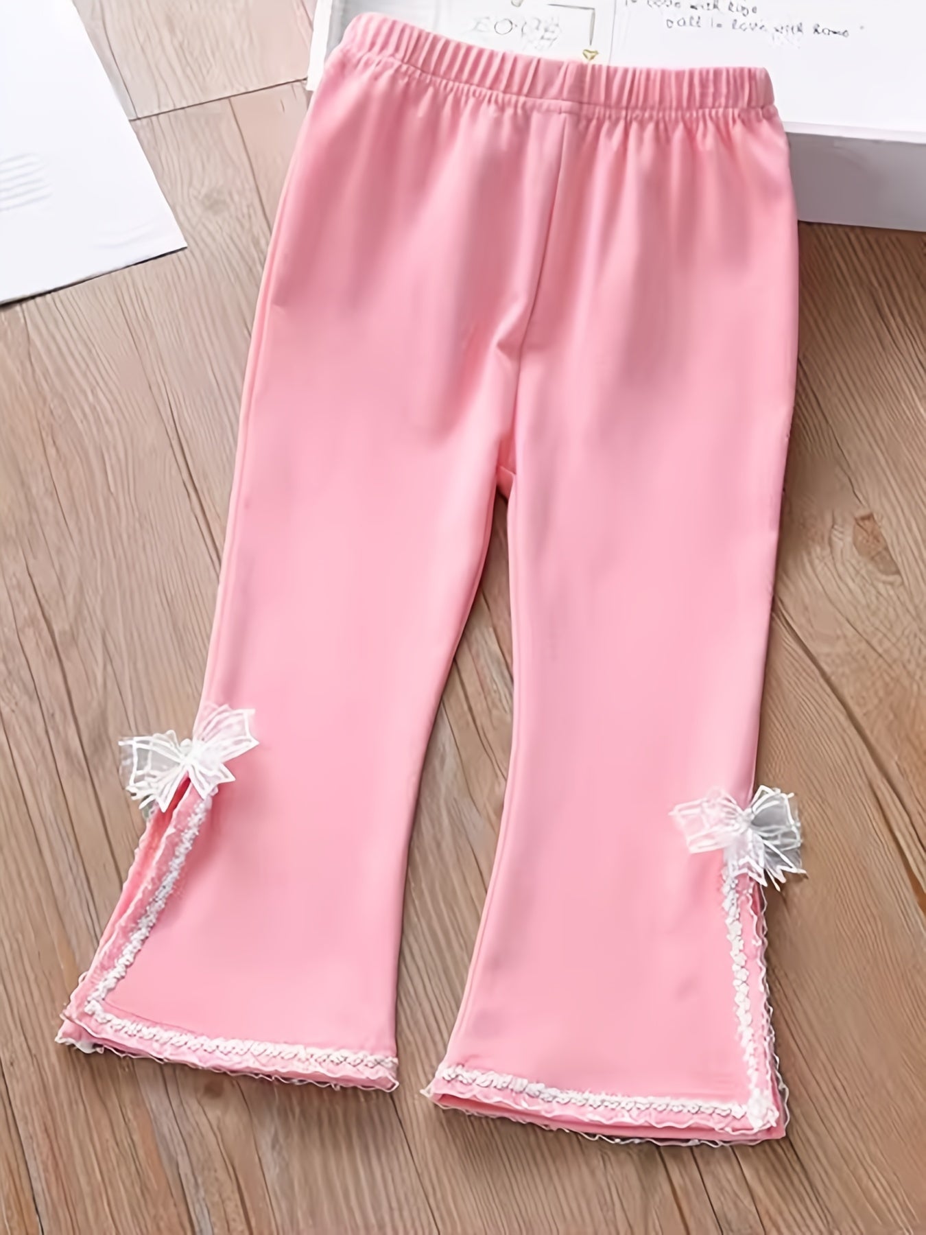 Girls' Split Edge Bell Bottom Pants for Spring and Autumn