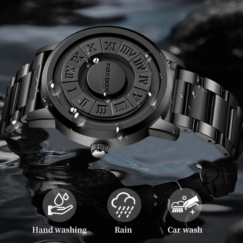 Women's Stainless Steel Bead Quartz Watch Magnetic Waterproof Clock