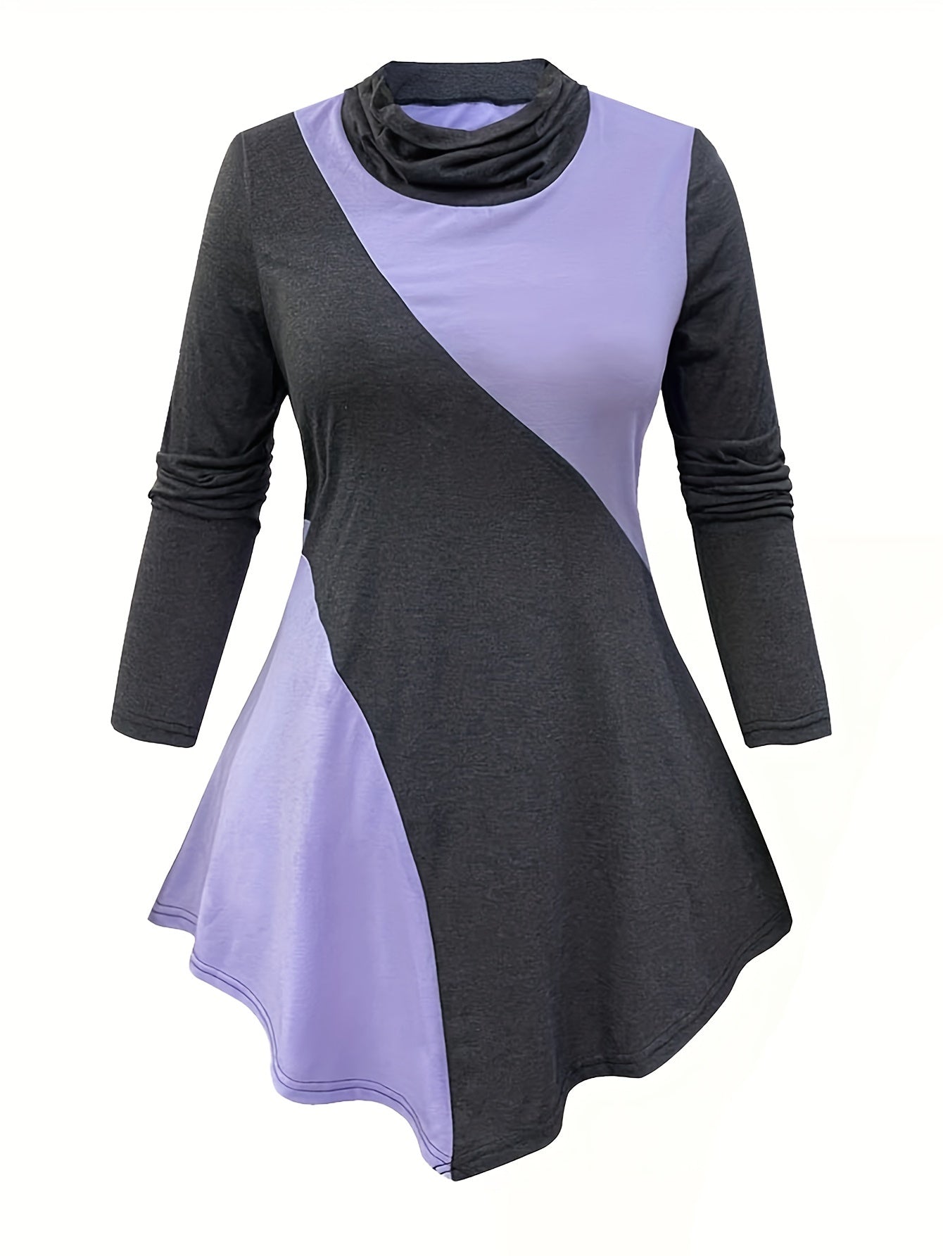 Colorblock High Neck Top & Pants Set