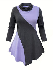 Colorblock High Neck Top & Pants Set