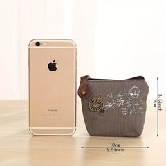 Women's Canvas Coin Purse Retro Style Wallet Shell Shape