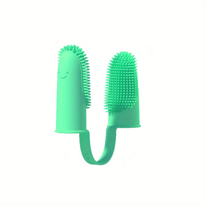 Pet Toothbrush Finger Cover Double Finger Dog Toothbrush Soft Bristle