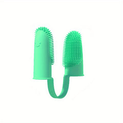 Pet Toothbrush Finger Cover Double Finger Dog Toothbrush Soft Bristle