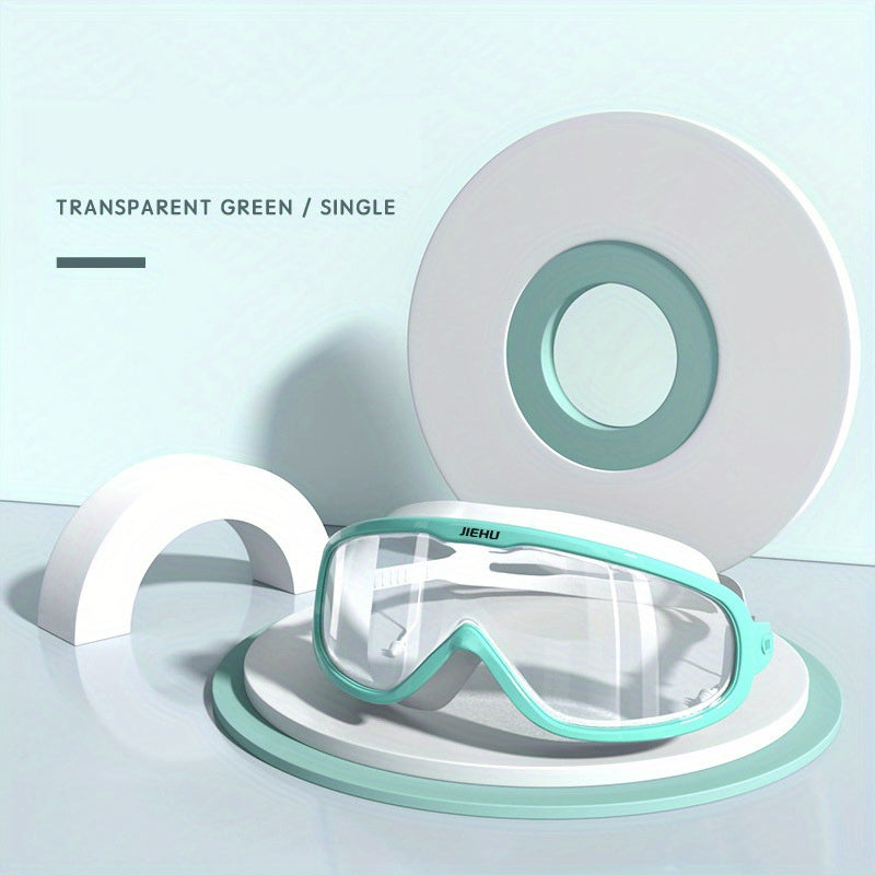 Large Frame Swimming Goggles Waterproof Anti-fog Clear Vision