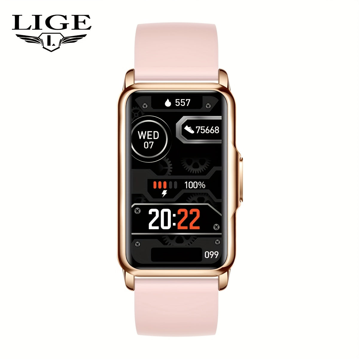 LIGE Smart Watch Unisex Sports Modes Weather Forecast Music Control Fitness Trac